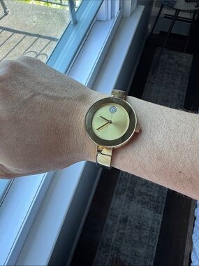 Movado Gold Minimalist Bangle Watch